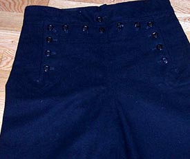 Navy 13 button trousers